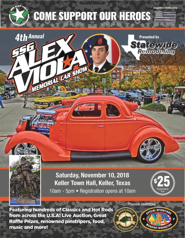 4th Annual SSG Alex Viola Memorial Car Show Green Beret Foundation