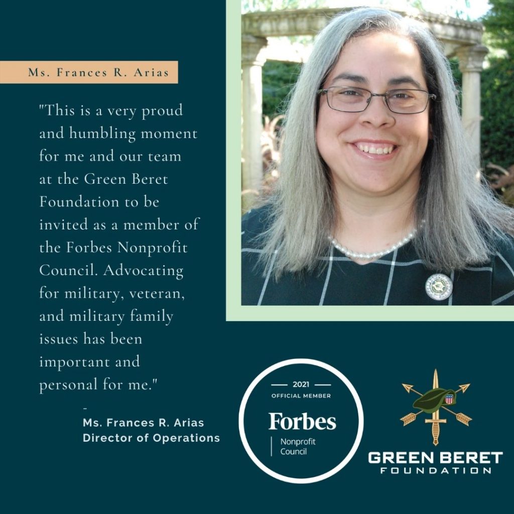 Ms. Frances R. Arias accepted into Forbes Nonprofit Council