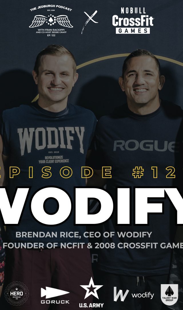 Wodify CEO Brendan Rice and NCFIT Founder Jason Khalipa join Fran Racioppi and Jessie Graff on the Jedburgh Podcast from CrossFit Games 2023.