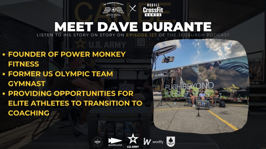 Power Money Fitness CEO Dave Durante joins Fran Racioppi and Jessie Graff on The Jedburgh Podcast from CrossFit Games 2023.