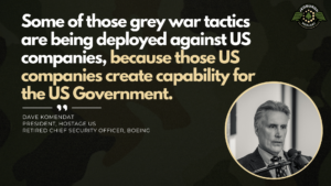 Hostage U.S. President & former VP and Chief Security Officer of the Boeing Company Dave Komendat joins Fran Racioppi on the Jedburgh Podcast