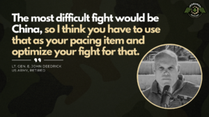 Retired LTG E. John Deedrick joins Fran Racioppi on the Jedburgh Podcast