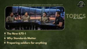 SMA Mike Weimer, SGM Alex Kupratty, and SGM Laurin Nabors join Fran Racioppi on the Jedburgh Podcast