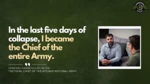 General Haibatullah Alizai, the final Chief of the Afghan National Army, joins Fran Racioppi on the Jedburgh Podcast