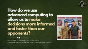 Lieutenant General Greg Anderson, Commanding General of the XVIII Airborne Corps, joins Fran Racioppi on the Jedburgh Podcast