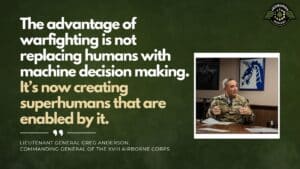 Lieutenant General Greg Anderson, Commanding General of the XVIII Airborne Corps, joins Fran Racioppi on the Jedburgh Podcast