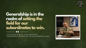 Lieutenant General Greg Anderson, Commanding General of the XVIII Airborne Corps, joins Fran Racioppi on the Jedburgh Podcast