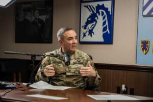 Lieutenant General Greg Anderson, Commanding General of the XVIII Airborne Corps, joins Fran Racioppi on the Jedburgh Podcast