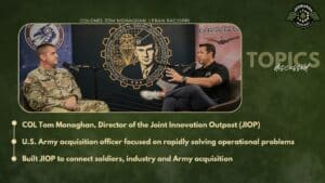 Colonel Tom Monaghan of the JIOP joins Fran Racioppi on the Jedburgh Podcast.